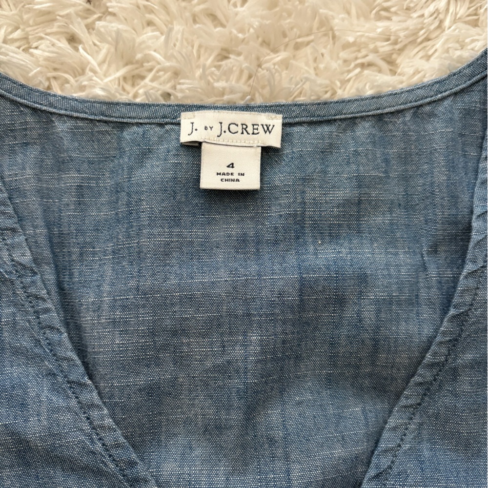 J. Crew Light Blue Chambray Top - Picture 3 of 3